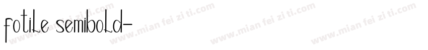fotile semibold字体转换